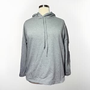 Blumin Hoodie Women’s 1XL Gray Pullover Long Sleeve Drawstring Casual Comfy